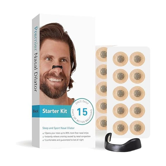 Magnetic Nose Strip, 15 Pcs Magnetic Nasal Strips, Nose Magnet for Breathing, Intake Breathing Nose Magnets, Anti-Snoring Magnetic Nose Clip for Home,Travel,Hotel,Business Trip,Men&Women,Black